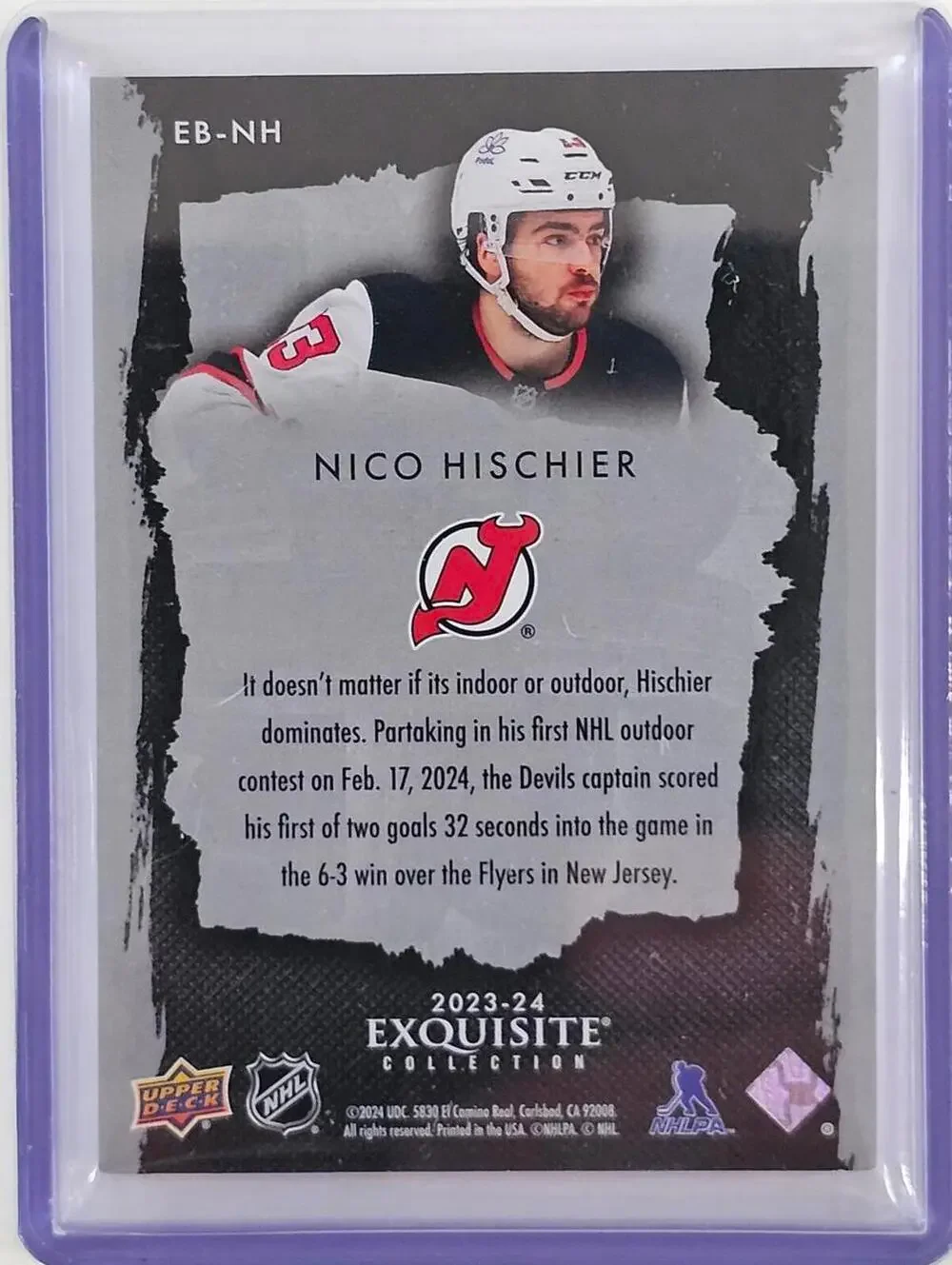 2023-24 Exquisite Collection Nico Hischier #41/99 - Devils C